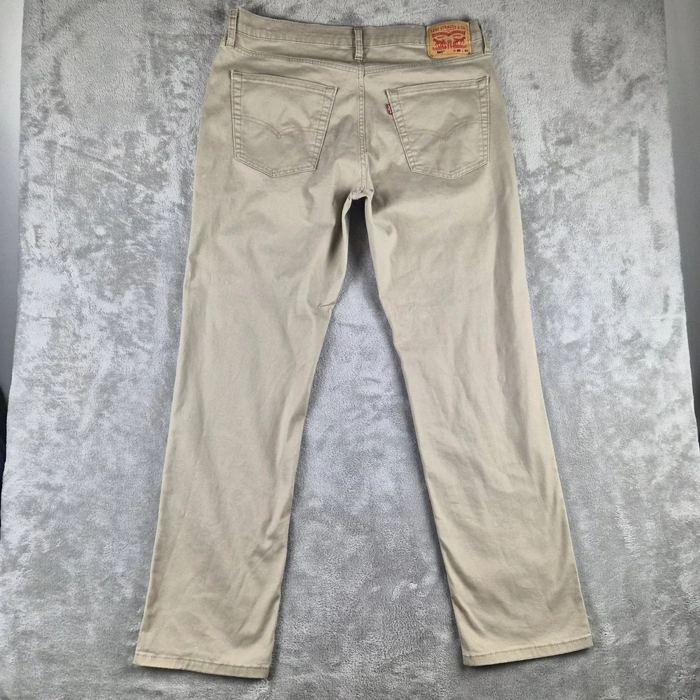 Levis 541 Mens 36x34 Khaki Beige Stretch Athletic Tapered All Seasons Tech Pants